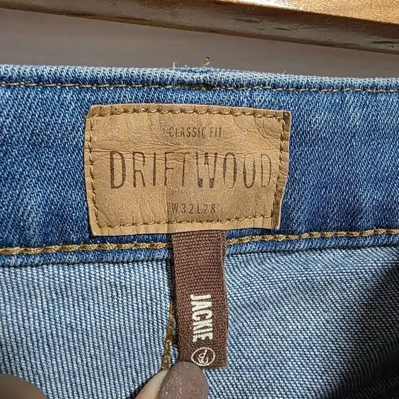 Driftwood Regular Wash Jackie Floral Embroidered High Rise Jeans Size 32 - Picture 7 of 13